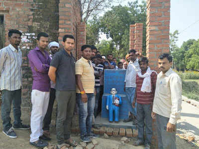 जौनपुर में जयंती से एक द‍िन पहले तोड़ी गई भीमराव आंबेडकर की मूर्ति