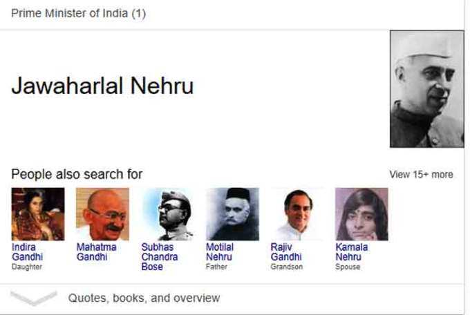 भारत के पहले प्रधानमंत्री कौन खोजने पर अब नेहरू की तस्वीर दिख रही है