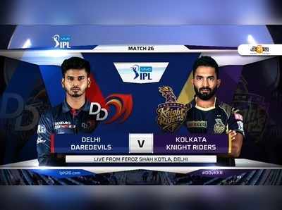 IPL11, DDvsKKR Live: দিল্লির কাছে ৫৫ রানে হারল KKR