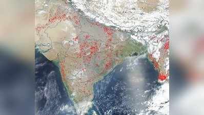 ಉರಿಯುತ್ತಿರುವ ಭಾರತ: ನಾಸಾ ಚಿತ್ರಗಳಲ್ಲಿ ಗೋಚರ