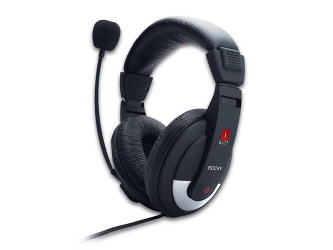 iBall Rocky Over-Ear Headphones with Mic:
