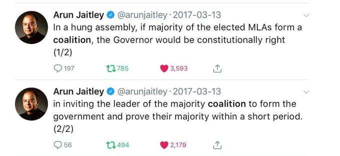 Arun Jaitley Tweet