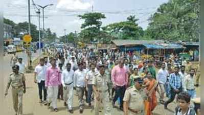 ಭಟ್ಕಳದಲ್ಲಿ ಬಿಜೆಪಿ ಕಾರ್ಯಕರ್ತರು ಪ್ರತಿಭಟನೆ