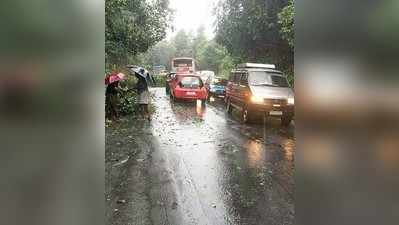 ಧರೆಗುರುಳಿದ ಮರ-ಮಣ್ಣಿನಿಂದ ಚಾರ್ಮಾಡಿ ಘಾಟ್‌ ರಸ್ತೆಯಲ್ಲಿ ವಾಹನ ಸಂಚಾರಕ್ಕೆ ತಡೆ: ಸ್ಥಳೀಯರಿಂದ ತೆರವು ಕಾರ್ಯ