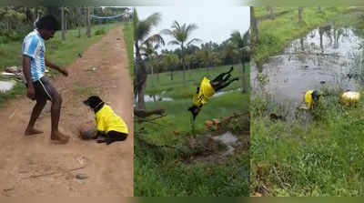 നെയ്മറായി കരുതി നായയെ വെള്ളത്തിലേക്ക് വലിച്ചെറിഞ്ഞ് അർജന്‍റീന ആരാധകർ