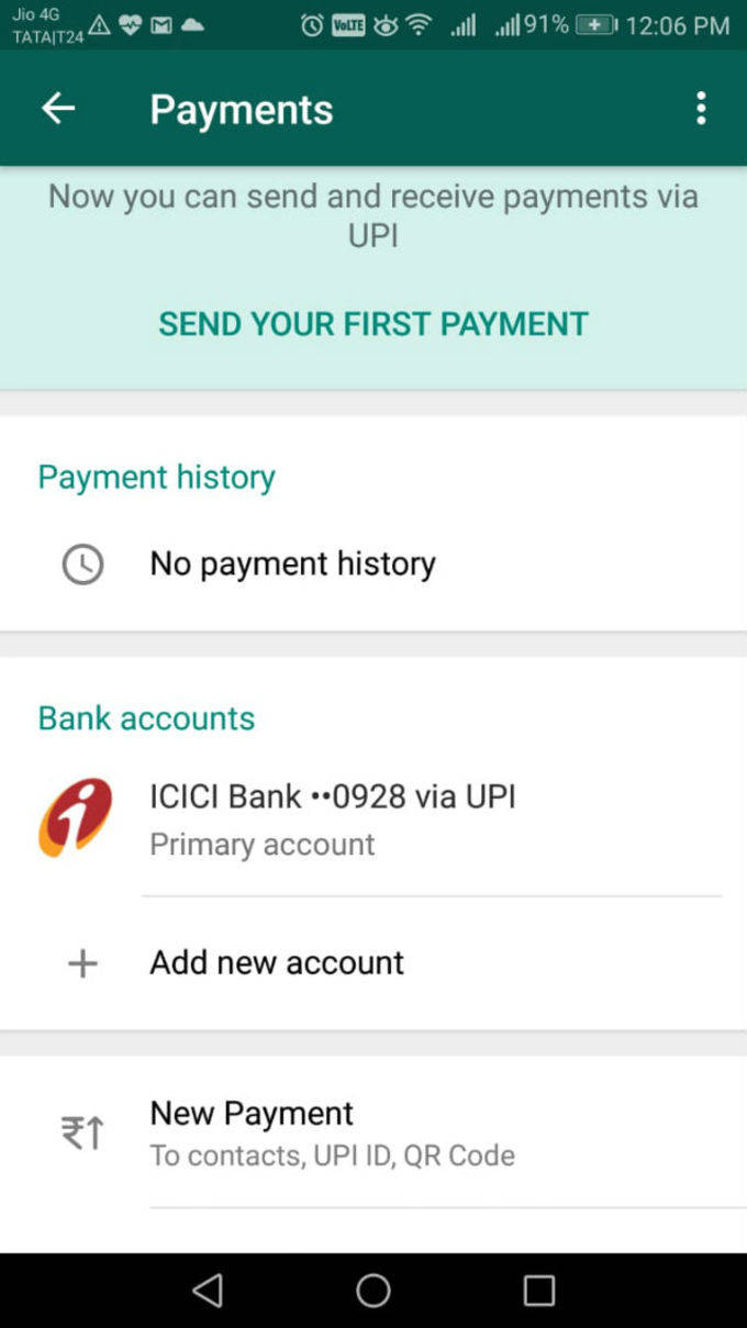 Whatsapp payments