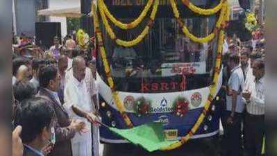 ഇലക്ട്രിക് ബസ് നിരത്തിൽ; പ്രതിഷേധവുമായി തൊഴിലാളി സംഘടനകള്‍