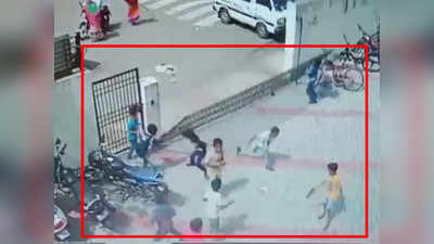 On cam: Gate collapses on students in govt school in Surat 