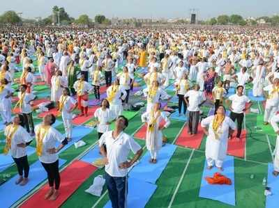 योग दिवस: कोटा ने बनाया वर्ल्ड रेकॉर्ड, 1.05 लाख से ज्यादा ने एक साथ किया योग