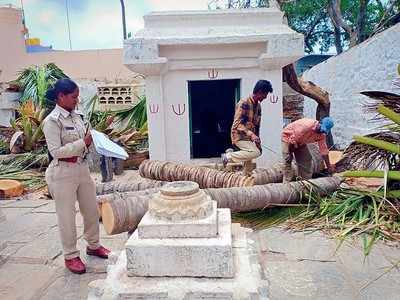 ವಾಸ್ತು ಹೋಮಕ್ಕೆ ಮುಂಚೆಯೇ ದೇವಾಲಯದ ಕಲ್ಪವೃಕ್ಷಗಳ ಬಲಿ !