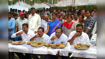 ಮೂರು ಕೆಜಿ ಮುದ್ದೆ ತಿಂದು ಮೀಸೆ ತಿರುವಿದರು