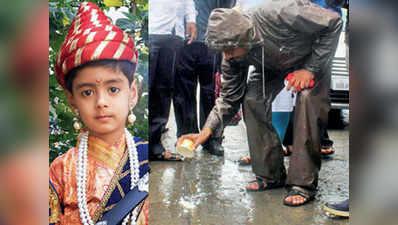मुंबई में बारिश: खस्ताहाल सड़कों की ओर ध्यान दिला रहा एक पिता का दर्द, मौतवाली जगह पर रखा बेटे का पसंदीदा खाना
