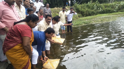 ಮಂಡ್ಯ ಜಿಲ್ಲೆಯ ಕೊಪ್ಪ ಕೆರೆಗೆ ಬಾಗಿನ ಅರ್ಪಣೆ