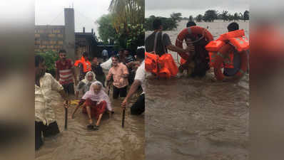 जूनागढ़: बाढ़ में फंसे लोगों को बचाने के लिए नहीं मिली नाव तो लगाया जुगाड़