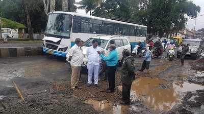 ಅಂತೂ ಆರಂಭವಾಯ್ತು ಗುಂಡಿ ಮುಚ್ಚುವ ಕೆಲಸ