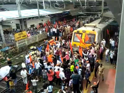 mumbai bandh: आंदोलकांचा ठाणे, जोगेश्वरीत रेल्वे रोको