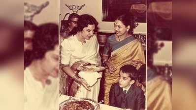 नन्हे संजय दत्त की मां नरगिस के साथ यह फोटो हो रही वायरल