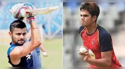 Arjun Tendulkar : விராட் கோலிக்கு பயிற்சி கொடுத்த அர்ஜூன் டெண்டுல்கர்