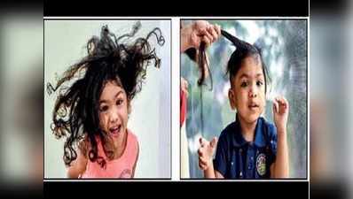कैंसर पीड़ितों के लिए तीन साल के बच्चे ने दान किए अपने बाल