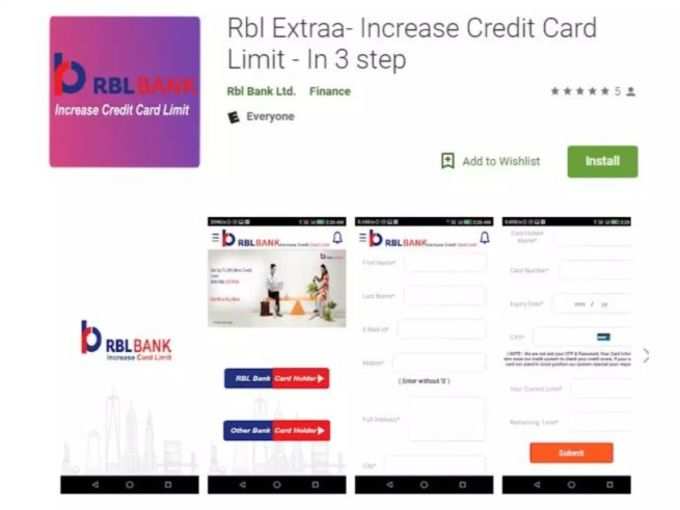 RBL Extraa - Increase credit card limit - in 3 step