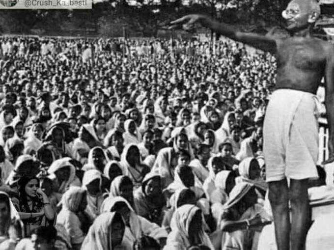 गांधी जी की रैली में