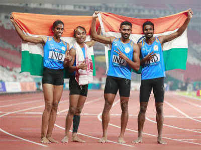 Asian Games: 4x400 மீ கலப்பு குழு போட்டியில் இந்தியாவுக்கு வெள்ளி