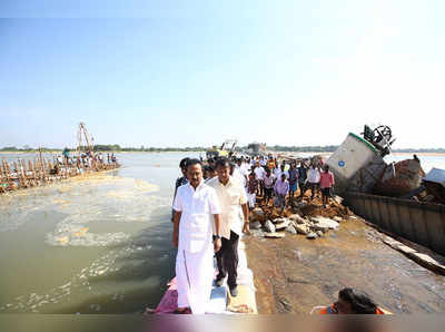 முக்கொம்பு அணையை பார்வையிட்டார் திமுக தலைவர் மு.க.ஸ்டாலின்!!