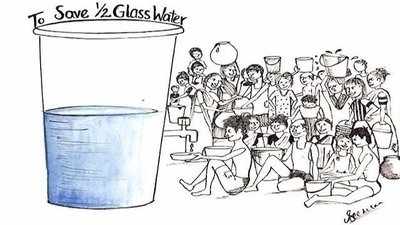 #GlassHalfFull டம்ளர்களில் வீணாகும் 1.4 கோடி லிட்டர் தண்ணீர்!