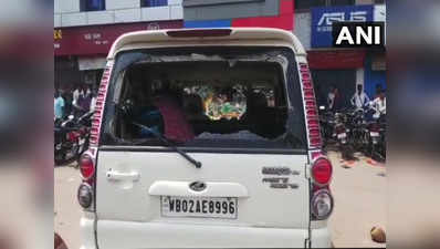 पूर्वी मिदनापुर जिले में बीजेपी अध्यक्ष की कार पर हमला