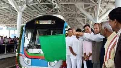 Hyd Metro: అమీర్‌పేట - ఎల్‌బీ నగర్ మెట్రో మార్గం ప్రారంభం