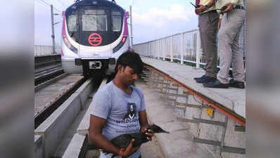 इस बार तकनीकी खराबी नहीं, पनकौवे के चलते रुकी रही मजेंटा लाइन मेट्रो