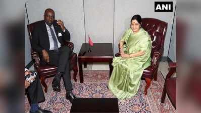 ऐंटीगा के विदेश मंत्री से मिलीं सुषमा, चोकसी के प्रत्यर्पण पर हुई बात!