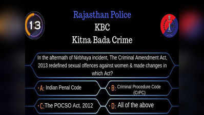 जागरूकता अभियान के लिए राजस्थान पुलिस का अपना केबीसी