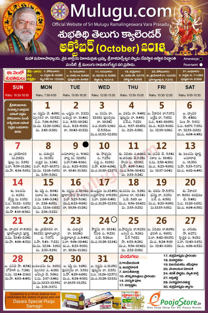 October-Telugu-Calendar-2018