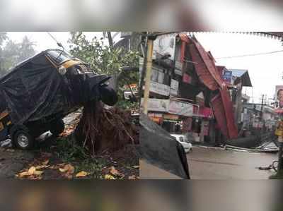 ചാലക്കുടിയിൽ ചുഴലിക്കാറ്റും കനത്ത മഴയും: വ്യാപക നാശനഷ്ടം