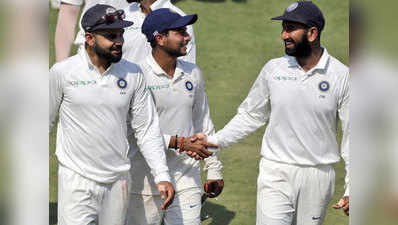 IND vs WI हैदराबाद टेस्ट: चेज-होल्डर ने विंडीज को संभाला, कुलदीप-उमेश को 3-3 विकेट