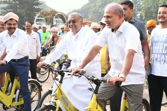 ಪಾರಂಪರಿಕ ಸೈಕಲ್ ಸವಾರಿಗೆ ಜಿ.ಟಿ.ದೇವೇಗೌಡ ಚಾಲನೆ