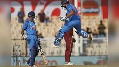 India vs WI, 4th ODI: రోహిత్, రాయుడు శతకాల మోత.. విండీస్ టార్గెట్ 378