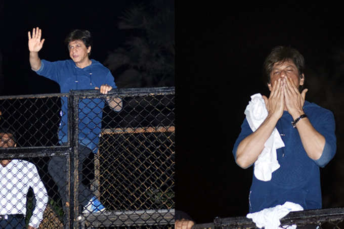 Shah Rukh Khan celebrates his 53rd birthday and greets hundreds of fans outside Mannat
