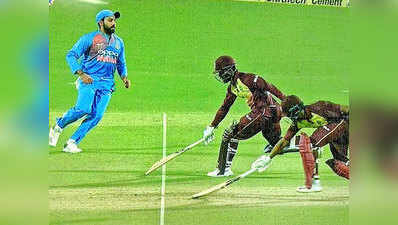 IND vs WI T20: जब एक ही छोर की ओर दौड़ने लगे दो बल्लेबाज, यूं रन आउट हुए होप