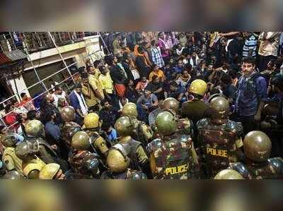 Sabarimala protest: പൂജപ്പുര സെന്‍ട്രല്‍ ജയിലിന് മുന്നില്‍ ബിജെപി പ്രതിഷേധം