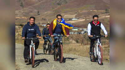 भारत की शूटिंग छोड़ अरुणाचल पहुंचे सलमान खान, पहाड़ों पर 10 km चलाई साइकल