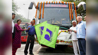 तीव्र मुद्रिका रूट पर शुरू हुआ इलेक्ट्रिक बस का ट्रायल