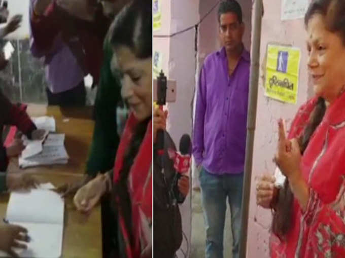 मध्य प्रदेश सरकार में मंत्री यशोधरा राजे सिंधिया ने शिवपुरी में अपना वोट डाला। वह कांग्रेस के सिद्धार्थ लाडा के खिलाफ मैदान में हैं।