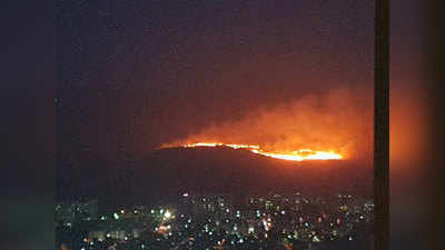 मुंबई: आरे जवळील डोंगराला भीषण आग