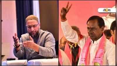 নজরে তেলেঙ্গানা, বাইকে চেপে KCR-এর বাড়িতে ওয়েইসি