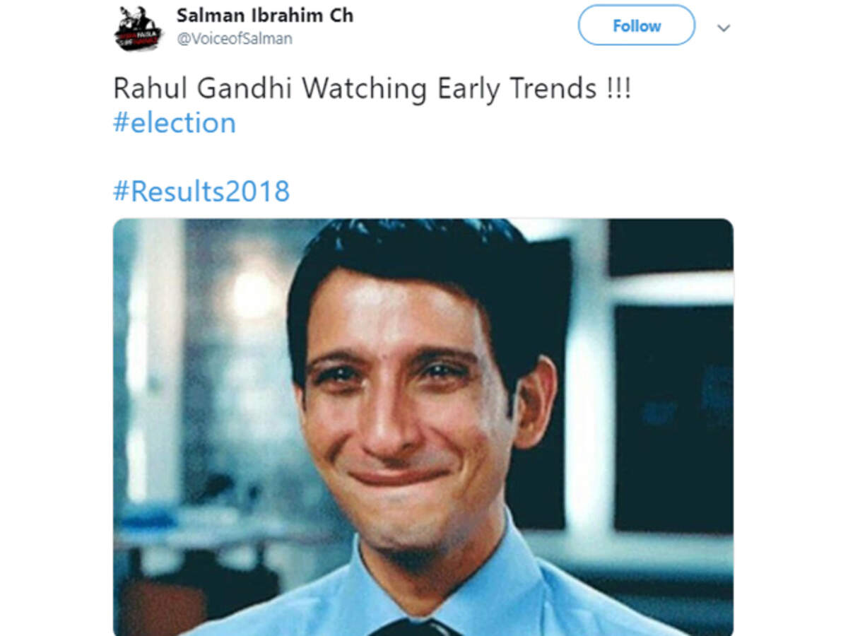 Results 2018, चुनाव के आए रुझान, देखें मजेदार रिऐक्शन्स! - assembly election results 2018 funny reactions on twitter - Navbharat Times Results 2018, चुनाव के आए रुझान, देखें मजेदार रिऐक्शन्स! - assembly election results 2018 funny reactions on twitter - Navbharat Times