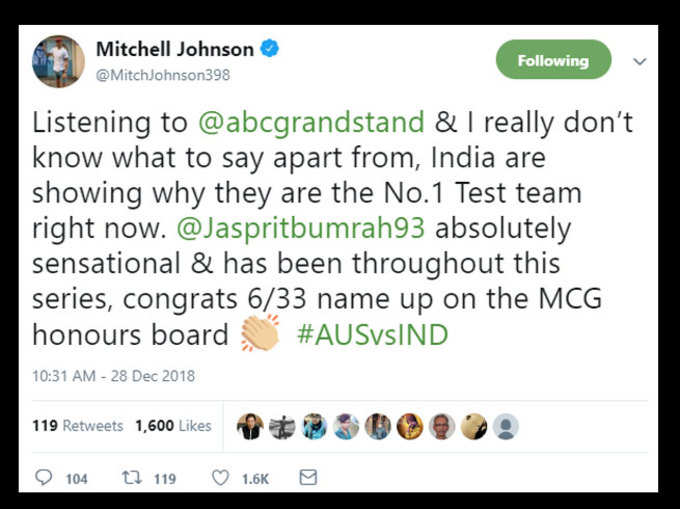 भारत ने बताया क्यों है नंबर 1: जॉनसन