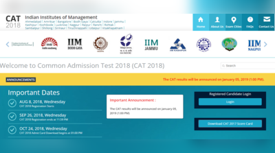 CAT Result 2018: 5 जनवरी को जारी होगा रिजल्ट, जानें डीटेल