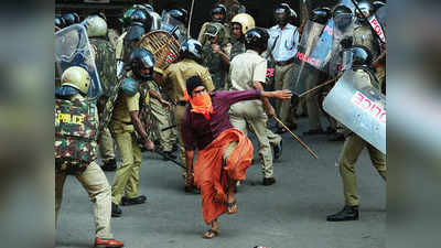 sabarimala: ‘केरळ बंद’ला हिंसक वळण